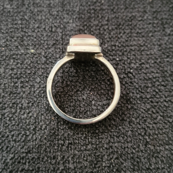 Rose Quartz Ring & Earrings Set - Sterling Silver 925 - Picture 2 of 4